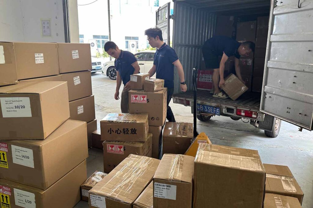 Panneaux solaires emballés